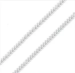 Solid 925 Sterling Silver Miami Cuban Link Chain Necklace 6mm, 26 in Made in Italy, Unisex, All Ages