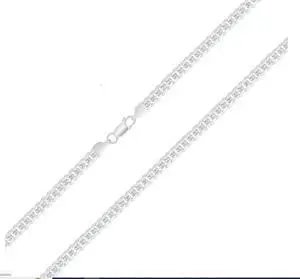 Solid 925 Sterling Silver Miami Cuban Link Chain Necklace 5mm, 20" Made in Italy, Unisex, All Ages