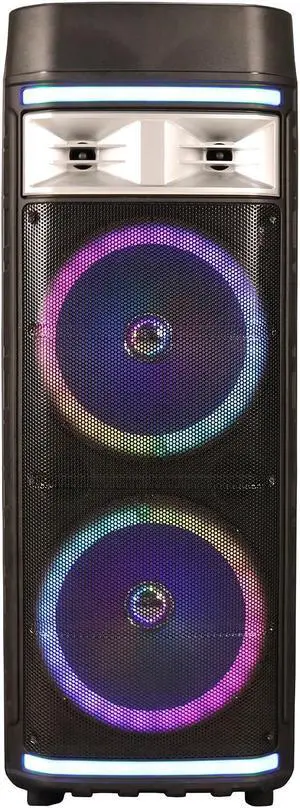 Supersonic 2 x 12 Portable Bluetooth Speaker True Wireless Technology Lights Show IQ-6612DJBT