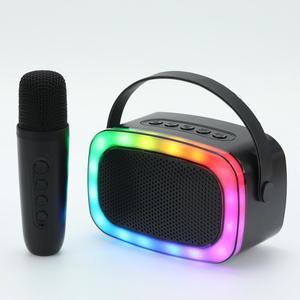Supersonic Mini Karaoke Bluetooth Speaker with Wireless Microphone IQ-908K Black