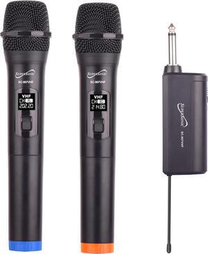 Supersonic SC907 VHF Dual Fix Channel Wireless Transmitter with Microphones