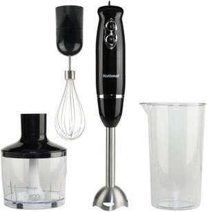National 4-in-1 Multi-Purpose Immersion Hand Blender, Mash, Chop and Whisk NA-3104HB Black