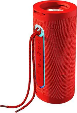 IQ Sound SC-2340BT Portable Bluetooth Speaker LED Flashlight, TWS, FM Radio for Outdoor, Home Red