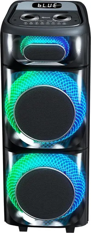 IQ Sound IQ-7710DJBT Cyber Flex 2 X 10-inch Bluetooth Speaker with Powerful Woofer & Tweeter, TWS, Bluetooth, USB/SD Mic