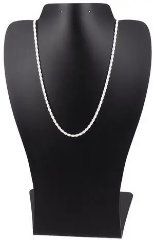 Solid 925 Sterling Silver 16" Diamond Cut Rope Chain Necklace  2.5MM, Made in Italy, for Women & Men