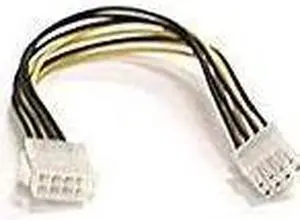 Supermicro CBL-PWEX-0663 PCIe 8 pin male (black) to CPU 8 pin female (white) power adapter, 5cm, 18AWG, 1 cable per passive GPU