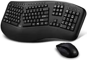 Adesso WKB-1500GB Tru-Form Media 1500 - Wireless Ergonomic Keyboard and Laser Mouse