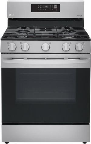 LG 30 Inch Smart Freestanding All Gas Range with Natural Gas, 5 Sealed Burners