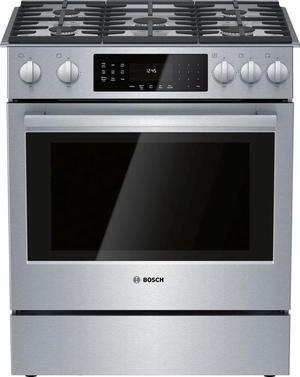 Bosch Benchmark HGIP056UC 30 Inch Slide-in Gas Range with 5 Sealed Burners, 4.8 cu. ft. Total Oven Capacity