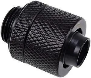 Alphacool Eiszapfen G1/4" to 10mm ID, 13mm OD Compression Fitting for Soft Tubing, Deep Black