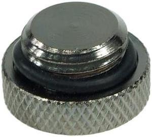 screw-in seal cap G1/4 Inch - knurled  high profile  black nickel