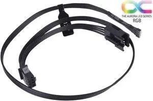 Alphacool RGB 4pol LED adapter cable for Mainboards 50cm - black