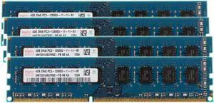Hynix 16GB 4x4GB 2Rx8 PC3-12800 DDR3 1600MHZ 240PIN CL11 1.5V DIMM Desktop Memory RAM