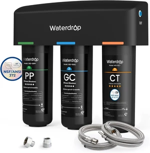 Waterdrop TSA 8 Layer Under Sink Water Filter System, Under Sink Water Filtration System, Reduces PFAS, PFOA/PFOS, Fluoride, Chlorine, Bad Taste & Odor, NSF/ANSI 42 Certified Element, USA Tech Waterdrop TSA 8 Layer Under Sink Water Filter System, Under Sink Water Filtration System, Reduces PFAS, PFOA/PFOS, Fluoride, Chlorine, Bad Taste & Odor, NSF/ANSI 42 Certified Element, USA Tech