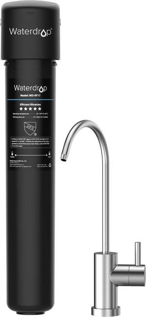 Waterdrop 17UB Under Sink Water Filter System, 3-Year Ultra Long Lifetime Drinking Water Filtration System, with Dedicated Brushed Nickel Faucet, Reduce Lead, Chlorine, Bad Taste & Odor