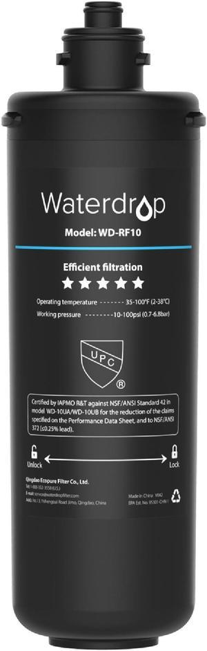 Waterdrop WD-RF10 Water Filter, Replacement for Waterdrop 10UA Under Sink Water Filtration system, 8000 Gallons High Capacity