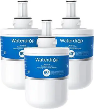 Waterdrop WD-F11B Refrigerator Water Filter, Replacement for Samsung® DA29-00003G, DA29-00003B, DA29-00003A, Aqua-Pure Plus, HAFCU1, RFG237AARS, FMS-1, RS22HDHPNSR, RSG257AARS, 3 Filters Waterdrop WD-F11B Refrigerator Water Filter, Replacement for Samsung® DA29-00003G, DA29-00003B, DA29-00003A, Aqua-Pure Plus, HAFCU1, RFG237AARS, FMS-1, RS22HDHPNSR, RSG257AARS, 3 Filters