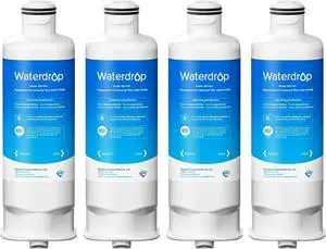 Waterdrop WD-F45 Replacement for Samsung® DA97-17376B, HAF-QIN/EXP, DA97-08006C, RF28R7201SR, RF28R7351SG, WD-F45, Refrigerator Water Filter, 4 Filters Waterdrop WD-F45 Replacement for Samsung® DA97-17376B, HAF-QIN/EXP, DA97-08006C, RF28R7201SR, RF28R7351SG, WD-F45, Refrigerator Water Filter, 4 Filters