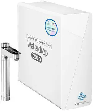 Waterdrop X12-PRO Dual Flow Reverse Osmosis Water Filter, Alkaline Mineral, 1200 GPD Tankless RO System, 11-Stage RO Water Filter Waterdrop X12-PRO Dual Flow Reverse Osmosis Water Filter, Alkaline Mineral, 1200 GPD Tankless RO System, 11-Stage RO Water Filter