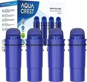 AQUA CREST CF10A Water Filter Replacement for Pur® Plus Pitcher Water Filter, CRF950Z, PPF951K, PPF900Z, PPT700, PPT111, CR1100, DS1800 and All Pur® Pitchers and Dispensers, NSF Certified, 4 Pack AQUA CREST CF10A Water Filter Replacement for Pur® Plus Pitcher Water Filter, CRF950Z, PPF951K, PPF900Z, PPT700, PPT111, CR1100, DS1800 and All Pur® Pitchers and Dispensers, NSF Certified, 4 Pack