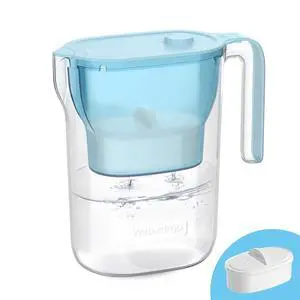 Waterdrop PT-05B-L Water Filter Pitcher, 7-Cup, NSF Certified, Blue, 200-Gallon Long-Life Filter Purifier, Reduces Chlorine and PFOA/PFOS Waterdrop PT-05B-L Water Filter Pitcher, 7-Cup, NSF Certified, Blue, 200-Gallon Long-Life Filter Purifier, Reduces Chlorine and PFOA/PFOS