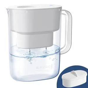 Waterdrop PT-07W Water Filter Pitcher, 10-Cup, NSF Certified, White, 200-Gallon Long-Life Filter, Improves Coffee & Tea Taste, Reduces PFOA/PFOS and Chlorine, 5X Longer Filter Life Waterdrop PT-07W Water Filter Pitcher, 10-Cup, NSF Certified, White, 200-Gallon Long-Life Filter, Improves Coffee & Tea Taste, Reduces PFOA/PFOS and Chlorine, 5X Longer Filter Life