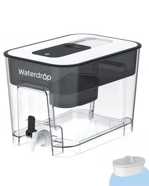 Waterdrop WFD-22L Large Water Filter Dispenser, 40-Cup Capacity, Black,200-Gallon Long-Life, Water Filter Pitcher, Large Capacity, Reduces Chlorine, PFOA/PFOS and More, BPA Free Waterdrop WFD-22L Large Water Filter Dispenser, 40-Cup Capacity, Black,200-Gallon Long-Life, Water Filter Pitcher, Large Capacity, Reduces Chlorine, PFOA/PFOS and More, BPA Free