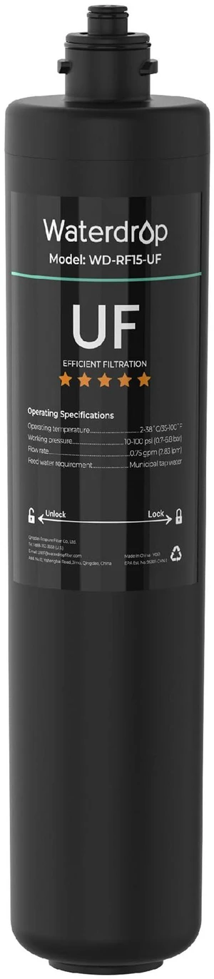 Waterdrop RF15-UF Water Filter Replacement for WD-15UA-UF/15UB-UF/15UC-UF, Reduces Lead, Chlorine, Bad Taste & Odor, 0.01 m Under Sink Water Filter, 2 Years Waterdrop RF15-UF Water Filter Replacement for WD-15UA-UF/15UB-UF/15UC-UF, Reduces Lead, Chlorine, Bad Taste & Odor, 0.01 m Under Sink Water Filter, 2 Years