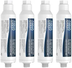AQUA CREST RV Inline Water Filter, Garden Hose & Camper Water Filter, NSF/ANSI Certified, Reduces Chlorine, Odor, Bad Taste and Sediment in Drinking Water, GAC & KDF Filtration, 4 Pack AQUA CREST RV Inline Water Filter, Garden Hose & Camper Water Filter, NSF/ANSI Certified, Reduces Chlorine, Odor, Bad Taste and Sediment in Drinking Water, GAC & KDF Filtration, 4 Pack