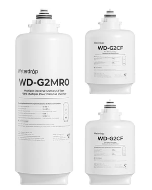 Waterdrop G2-2CFRO Filter, Replacement for G2/G2MNR 400 GPD RO System Waterdrop G2-2CFRO Filter, Replacement for G2/G2MNR 400 GPD RO System