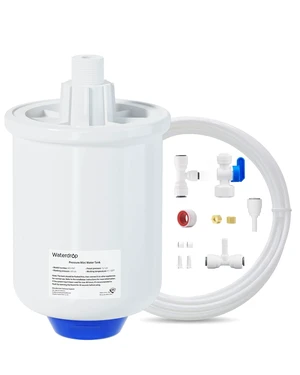 Waterdrop PMT Small Water Pressure Tank, Compatible with Tankless RO System, Fits All 1/4" & 3/8" Water Tubing Undersink RO Filter, Mini Reverse Osmosis Storage Tank for D6 & G2 & T3 & T4 Waterdrop PMT Small Water Pressure Tank, Compatible with Tankless RO System, Fits All 1/4" & 3/8" Water Tubing Undersink RO Filter, Mini Reverse Osmosis Storage Tank for D6 & G2 & T3 & T4