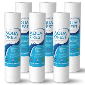 AQUA CREST AP110 Sediment Water Filter Cartridge for 3M® Aqua-Pure AP110,Whole House Water Filter Replacement for Culligan® P5, APEC, GE FXUSC, Whirlpool®, 5 Micron, 10" x 2.5", 6 Pack AQUA CREST AP110 Sediment Water Filter Cartridge for 3M® Aqua-Pure AP110,Whole House Water Filter Replacement for Culligan® P5, APEC, GE FXUSC, Whirlpool®, 5 Micron, 10" x 2.5", 6 Pack