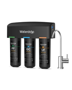Waterdrop TSB-UF 0.01 m Ultra Filtration Under Sink Water Filter System,Reduces Chlorine, Fluoride, Taste&Odor, 9 Layer Under Sink Water Filtration System, Easy Installation, with Dedicated Faucet Waterdrop TSB-UF 0.01 m Ultra Filtration Under Sink Water Filter System,Reduces Chlorine, Fluoride, Taste&Odor, 9 Layer Under Sink Water Filtration System, Easy Installation, with Dedicated Faucet