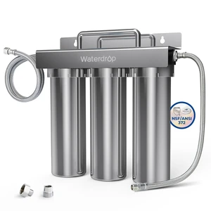 Waterdrop TST-UF 0.01m Ultra-Filtration Under Sink Water Filter System, Removes 99% of Substances, Chlorine, Bad Taste & Odor, No Drill Required, Stainless Steel Under Sink Water Filtration System Waterdrop TST-UF 0.01m Ultra-Filtration Under Sink Water Filter System, Removes 99% of Substances, Chlorine, Bad Taste & Odor, No Drill Required, Stainless Steel Under Sink Water Filtration System