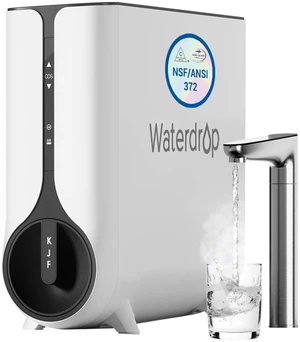 Waterdrop KJ600 Instant Hot Reverse Osmosis System, 600 GPD, Tankless RO, NSF/ANSI 372 Certified, 5-Stage Filtration, PFAS & TDS Reduction, 2:1 Pure to Drain, LED Faucet, Hot and Cold Water Dispenser Waterdrop KJ600 Instant Hot Reverse Osmosis System, 600 GPD, Tankless RO, NSF/ANSI 372 Certified, 5-Stage Filtration, PFAS & TDS Reduction, 2:1 Pure to Drain, LED Faucet, Hot and Cold Water Dispenser