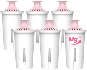 AQUA CREST Magnesium Water Filter Replacement for Brita® Filter, 6 Pack, Compatible with Brita® Pitchers and Dispensers, Everyday, UltraMax, Metro+, XL and More, Reduces Chlorine, 1 Year Supply AQUA CREST Magnesium Water Filter Replacement for Brita® Filter, 6 Pack, Compatible with Brita® Pitchers and Dispensers, Everyday, UltraMax, Metro+, XL and More, Reduces Chlorine, 1 Year Supply