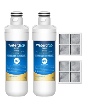 Waterdrop Plus LT1000PC Refrigerator Water Filter and Air Filter, 2 Combo, NSF 401, Reduce PFAS, Replacement for LG® ADQ747935, LT1000P®/PC/PCS, LRFWS2906V, LRMVS3006S, LMWS27626 and LT120F® Waterdrop Plus LT1000PC Refrigerator Water Filter and Air Filter, 2 Combo, NSF 401, Reduce PFAS, Replacement for LG® ADQ747935, LT1000P®/PC/PCS, LRFWS2906V, LRMVS3006S, LMWS27626 and LT120F®