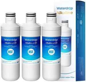 Waterdrop Alkaline LT1000PC ADQ747935 Refrigerator Water Filter, 3 Pack, Replacement for LG® LT1000P®/PC/PCS, LFXS26973S, LMXS28626S, LMWS27626S, LFXS28596S, ADQ74793501, ADQ74793502 and LT120F® Waterdrop Alkaline LT1000PC ADQ747935 Refrigerator Water Filter, 3 Pack, Replacement for LG® LT1000P®/PC/PCS, LFXS26973S, LMXS28626S, LMWS27626S, LFXS28596S, ADQ74793501, ADQ74793502 and LT120F®