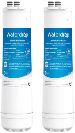 Waterdrop RC EZ 1 Water Filter Replacement for Culligan® RC-EZ-1, 2 Pack, Compatible with DuPont® Carbon 3000QT Filter, Culligan® US-EZ-1, RV-EZ-1, Brita® USF-201, USF-202, 3K Gallons Waterdrop RC EZ 1 Water Filter Replacement for Culligan® RC-EZ-1, 2 Pack, Compatible with DuPont® Carbon 3000QT Filter, Culligan® US-EZ-1, RV-EZ-1, Brita® USF-201, USF-202, 3K Gallons