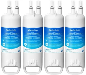 Waterdrop EDR1RXD1 Water Filter Replacement for Everydrop® Filter 1, 4 Pack, Replacement for W10295370A, EDR1RXD1B, P8RFWB2L, P4RFWB, Kenmore® 46-9081, 46-9930, WD-F38 Refrigerator Water Filter Waterdrop EDR1RXD1 Water Filter Replacement for Everydrop® Filter 1, 4 Pack, Replacement for W10295370A, EDR1RXD1B, P8RFWB2L, P4RFWB, Kenmore® 46-9081, 46-9930, WD-F38 Refrigerator Water Filter