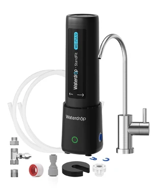 Waterdrop UL12B Under Sink Water Filter, Upgraded for 10UB, Time Reminder, No Drill Required for Renters, with Brushed Nickel Faucet, Reduces Chlorine, Bad Taste & Odor, 1 Year (Filter: FUL12) Waterdrop UL12B Under Sink Water Filter, Upgraded for 10UB, Time Reminder, No Drill Required for Renters, with Brushed Nickel Faucet, Reduces Chlorine, Bad Taste & Odor, 1 Year (Filter: FUL12)