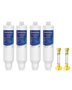Waterdrop Hard Water Filter for Hose Car Wash, Reduces Hard Water Spots,Softens Water, Designed for Car Washing, Window & Yard Cleaning, with 2 Flexible Hose Protectors, 4 Pack Waterdrop Hard Water Filter for Hose Car Wash, Reduces Hard Water Spots,Softens Water, Designed for Car Washing, Window & Yard Cleaning, with 2 Flexible Hose Protectors, 4 Pack