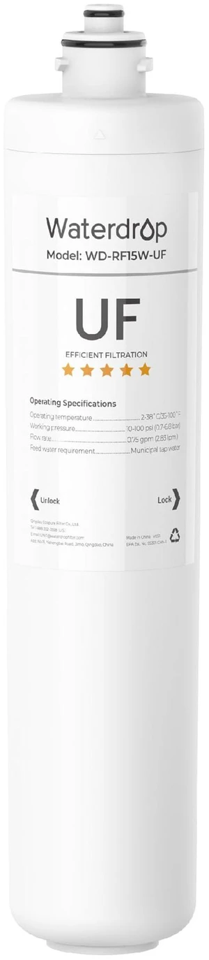 Waterdrop RF15W-UF Water Filter Replacement for Waterdrop 15UAW-UF/15UBW-UF,0.01 m Under Sink Water Filter, Reduces Lead, Chlorine, Bad Taste & Odor, 2 Years Waterdrop RF15W-UF Water Filter Replacement for Waterdrop 15UAW-UF/15UBW-UF,0.01 m Under Sink Water Filter, Reduces Lead, Chlorine, Bad Taste & Odor, 2 Years