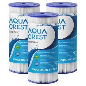 AQUA CREST FXHSC Whole House Water Filter for GE® FXHSC, 5 Micron,Replacement for Culligan® R50-BBSA, Pentek R50-BB, DuPont WFHDC3001, W50PEHD, GXWH40L, GXWH35F, 10" x 4.5", 6 Months, 3 Pack AQUA CREST FXHSC Whole House Water Filter for GE® FXHSC, 5 Micron,Replacement for Culligan® R50-BBSA, Pentek R50-BB, DuPont WFHDC3001, W50PEHD, GXWH40L, GXWH35F, 10" x 4.5", 6 Months, 3 Pack