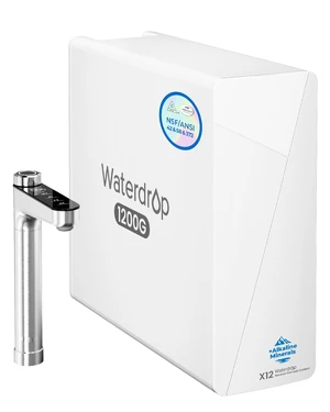 Waterdrop X12 Alkaline Mineral Reverse Osmosis System, 1200 GPD, Under-Sink,NSF/ANSI 42 & 58 & 372 Certified, 11-Stage Filtration, Tankless RO System, 3:1 Pure to Drain, Smart Silver Faucet, BPA Free Waterdrop X12 Alkaline Mineral Reverse Osmosis System, 1200 GPD, Under-Sink,NSF/ANSI 42 & 58 & 372 Certified, 11-Stage Filtration, Tankless RO System, 3:1 Pure to Drain, Smart Silver Faucet, BPA Free