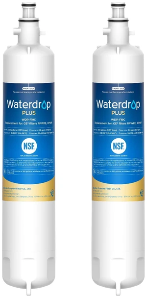 Waterdrop Plus WDP-F19C Water Filter Replacement for GE® RPWFE®, 2 Pack,NSF 401, Replacement for GE® RPWF (with CHIP) , WSG-4, GFE28GBLTS, GFE28GSKSS Waterdrop Plus WDP-F19C Water Filter Replacement for GE® RPWFE®, 2 Pack,NSF 401, Replacement for GE® RPWF (with CHIP) , WSG-4, GFE28GBLTS, GFE28GSKSS