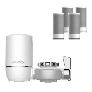 Waterdrop FC-01 Water Filter for Sink Faucet with 4 Filters, NSF Certified, Reduces Chlorine, Faucet Water Filter, Tap Water Filter for Kitchen Sink, Lead-Free Material, Easy Installation, 1 Year Waterdrop FC-01 Water Filter for Sink Faucet with 4 Filters, NSF Certified, Reduces Chlorine, Faucet Water Filter, Tap Water Filter for Kitchen Sink, Lead-Free Material, Easy Installation, 1 Year