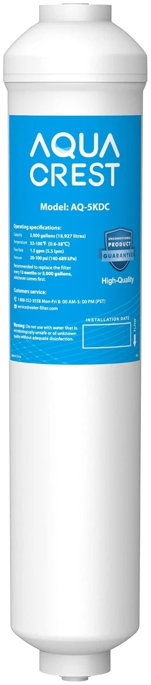 AQUA CREST 5KDC-F Water Filter Replacement for Waterdrop 5KDC Filter System, Reduces PFAS, PFOA/PFOS, Chlorine, NSF/ANSI Tested 5K Gallons Ultra High Capacity (No Tube), Under Sink Water Filter System AQUA CREST 5KDC-F Water Filter Replacement for Waterdrop 5KDC Filter System, Reduces PFAS, PFOA/PFOS, Chlorine, NSF/ANSI Tested 5K Gallons Ultra High Capacity (No Tube), Under Sink Water Filter System
