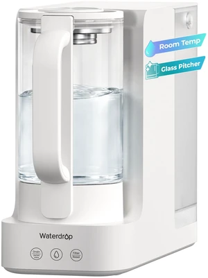Waterdrop C2S Countertop RO Filtration System, 40oz Autofill Glass Pitcher Waterdrop C2S Countertop RO Filtration System, 40oz Autofill Glass Pitcher