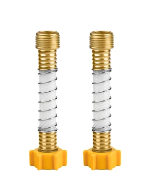 AQUA CREST Flexible Hose Protector for RV, Garden & Car Wash Hoses,Hose Extension Adapter, Eliminates Hose Crimping and Straining at Faucets, 2 Pack AQUA CREST Flexible Hose Protector for RV, Garden & Car Wash Hoses,Hose Extension Adapter, Eliminates Hose Crimping and Straining at Faucets, 2 Pack